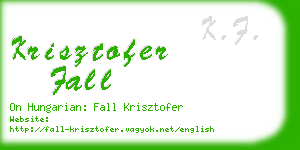 krisztofer fall business card